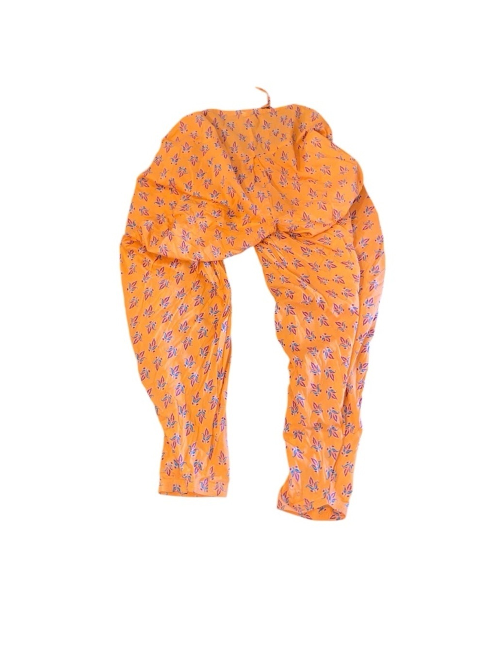 Patiala Pants Orange Purple Printed Draped harem yogi yoga boho bohemian cotton - Picture 8 of 11